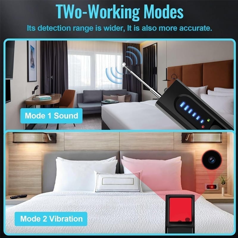 Portable Anti-Spy Camera Detector & RF Signal Scanner