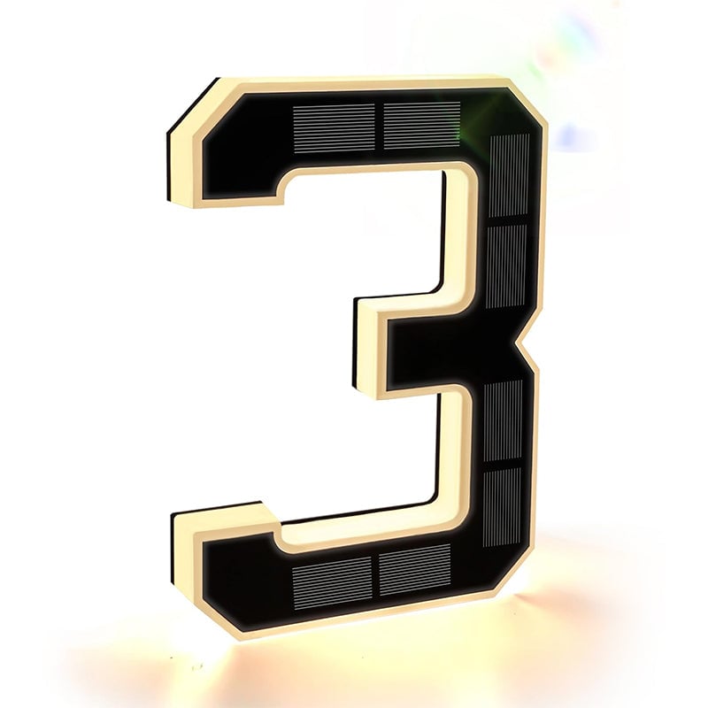 Solar-Powered Outdoor House Number Light