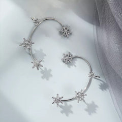 Diamond And Zirconia Earrings Without Holes