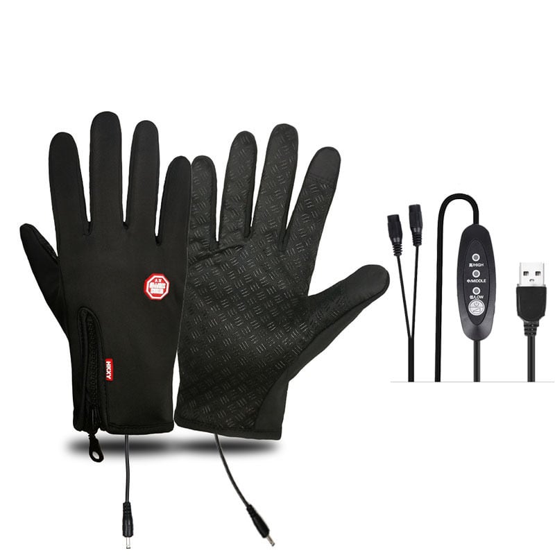 Winter gloves – windproof, waterproof, non-slip & touchscreen compatible (with optional USB heating function)