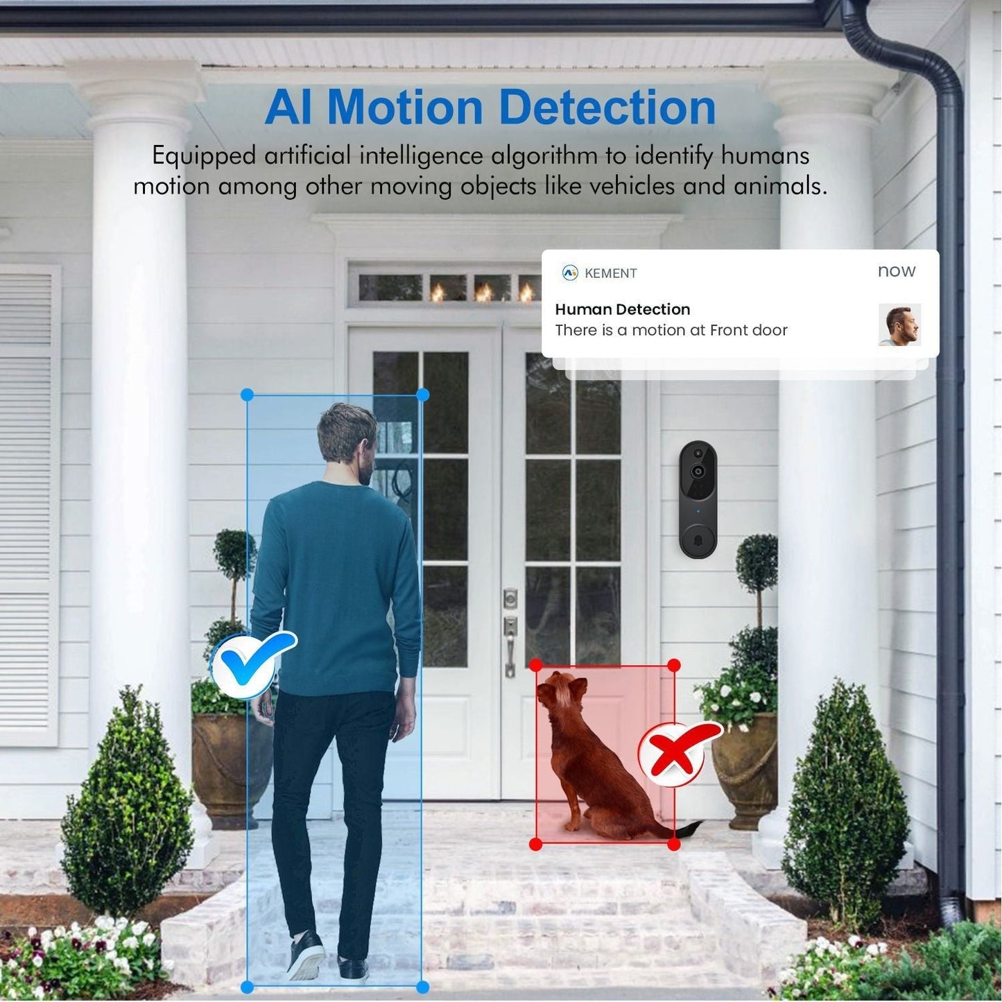 Wireless Smart Doorbell Camera – Outdoor Surveillance with HD Night Vision