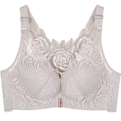 Rose Embroidery Wireless Bra