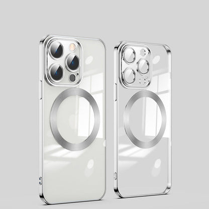 Electroplating Wireless Magnetic Charging All-Inclusive Lens Case for iPhone