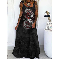 Punk Skull Loose Dress