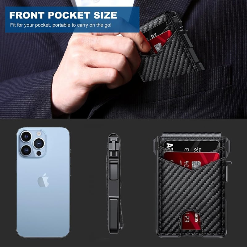 Anti-theft aluminum alloy card holder