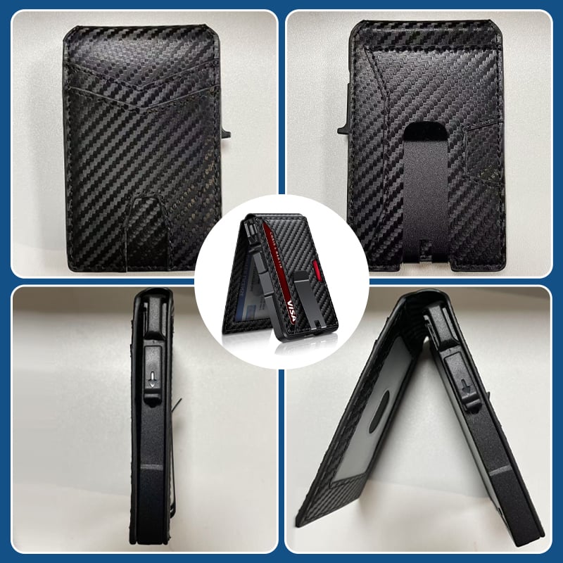 Anti-theft aluminum alloy card holder