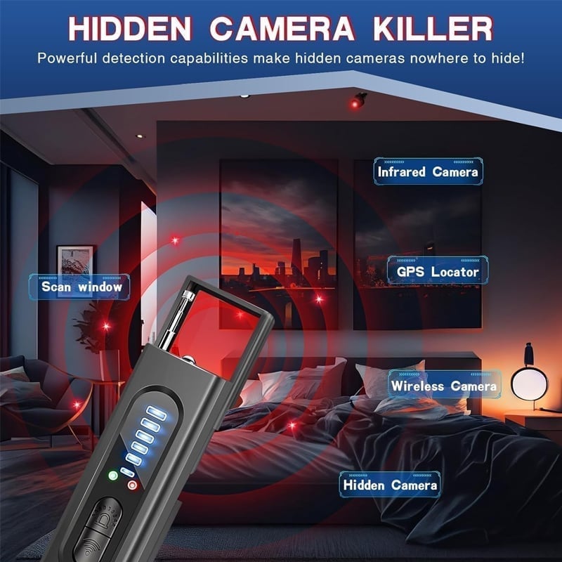Portable Anti-Spy Camera Detector & RF Signal Scanner