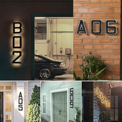 Solar-Powered Outdoor House Number Light