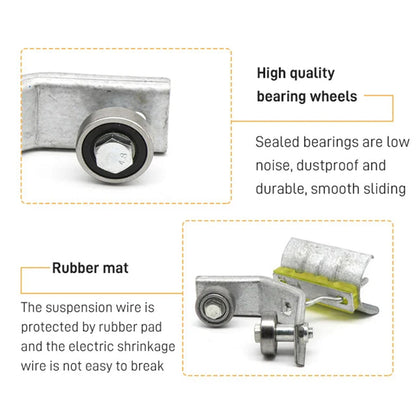 Angle Iron Track Hanging Line Pulley