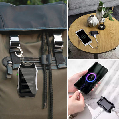 Mini Solar Power Bank Keychain