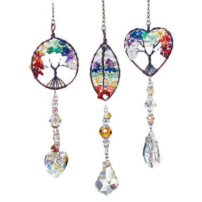 Crystal Wind Chime Tree Of Life Suncatcher