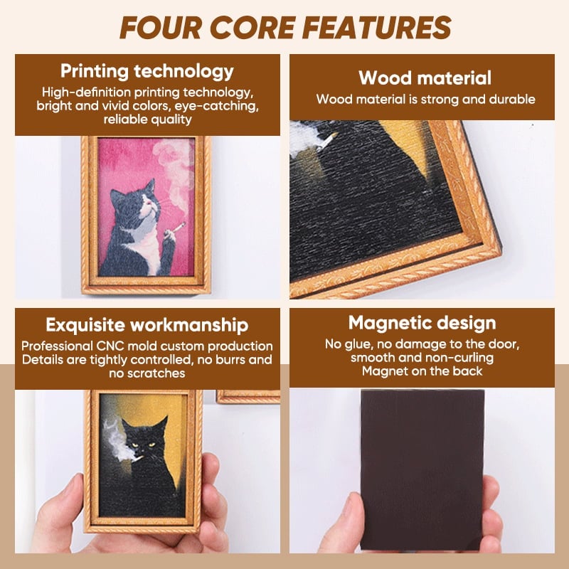 Cat Photo Frame Fridge Magnet