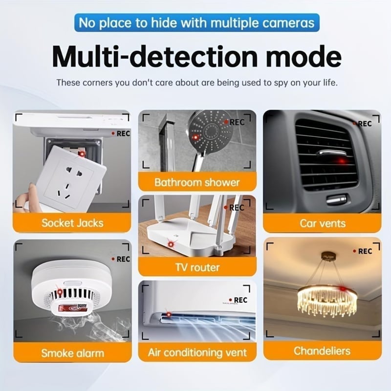 Portable Anti-Spy Camera Detector & RF Signal Scanner