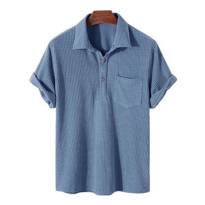 Men's Waffle Lapel Shirt