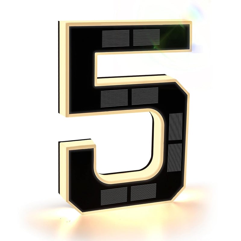 Solar-Powered Outdoor House Number Light