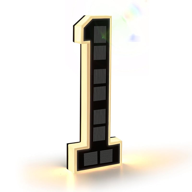 Solar-Powered Outdoor House Number Light