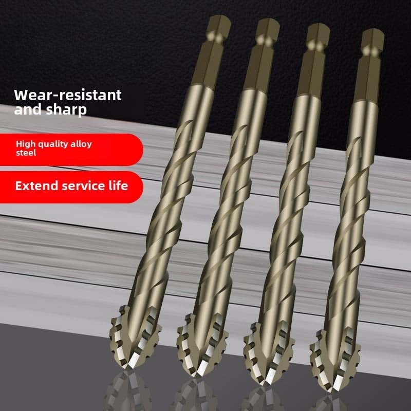 Practical Four Blade Serrated Eccentric Drill
