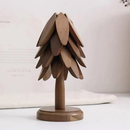 A tree Solid Wood Insulation Placemat