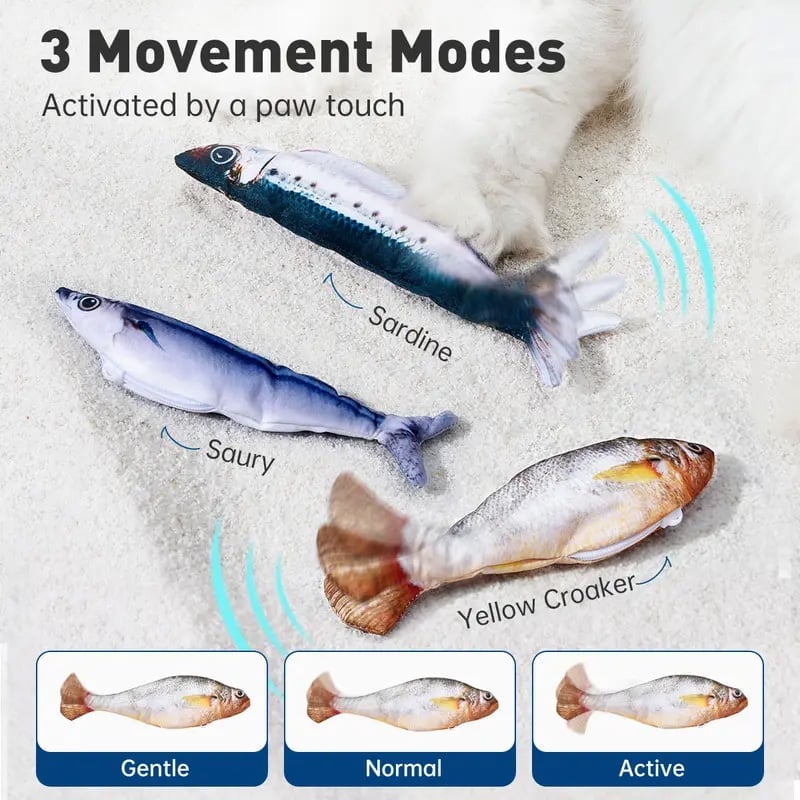 Realistic Flopping Fish Cat Toy
