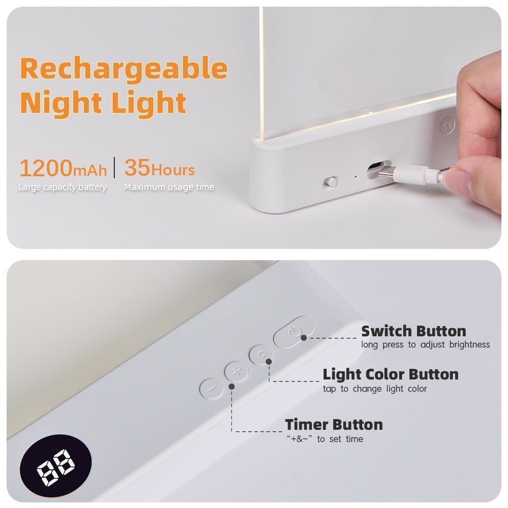 Smart Dimmable Reading Lamp – Adjustable Timer & Eye-Care Desk Light for Study or Bedside