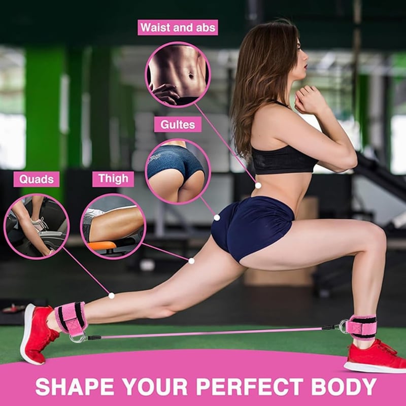 Ankle Resistance Band Set for Leg and Hip Training