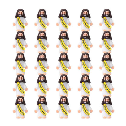 Mini Jesus Figurines With Jesus love You Slogan