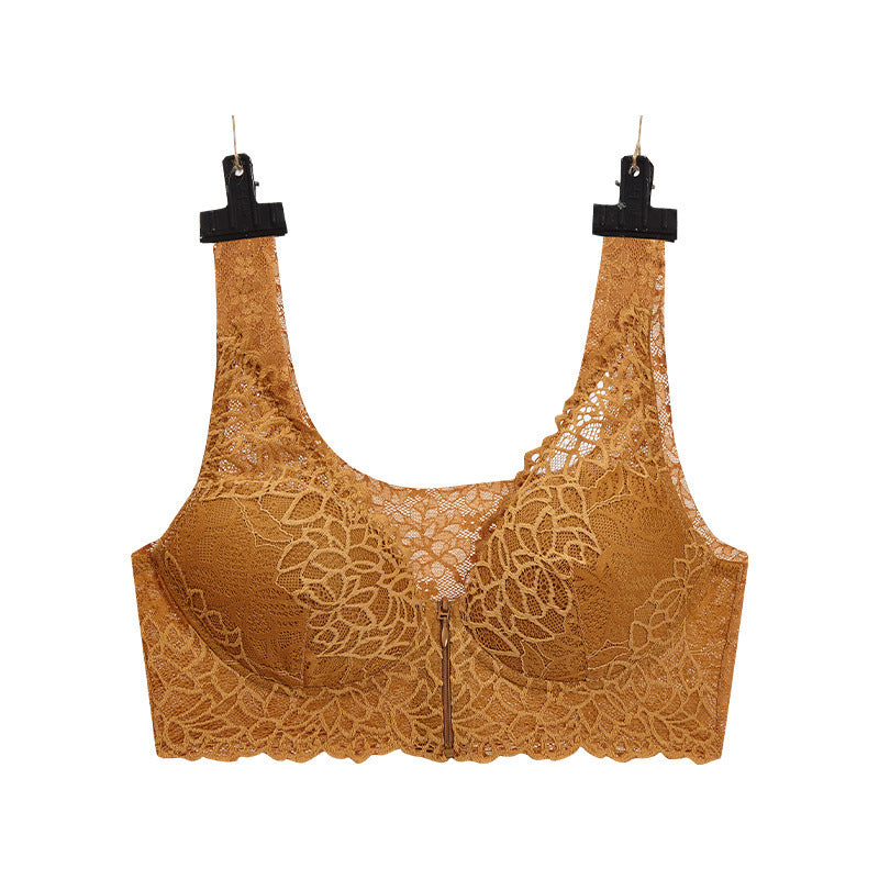 Front Zipper Sexy Lace Bra